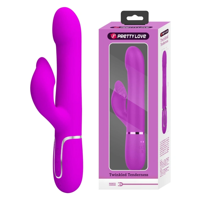 Wibrator Króliczek Twinkled Tenderness Purple Pretty Love Fioletowy | 100% ORYGINAŁ| DYSKRETNA PRZESYŁKA